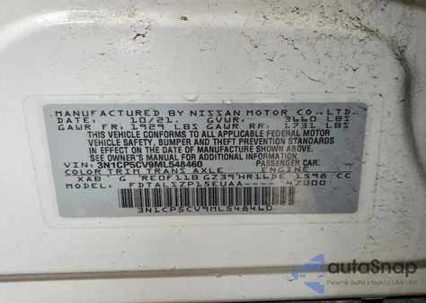 2021 Nissan Kicks Sv from USA, damaged, VIN 3N1CP5CV9ML548460